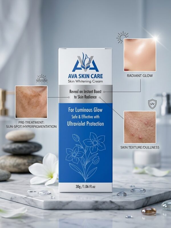 Product Title:  AVA Skin Care Skin Whitening Cream – Luminous Glow & UV Protection Formula (30g / 1.06 Fl.oz)  Short Summary: