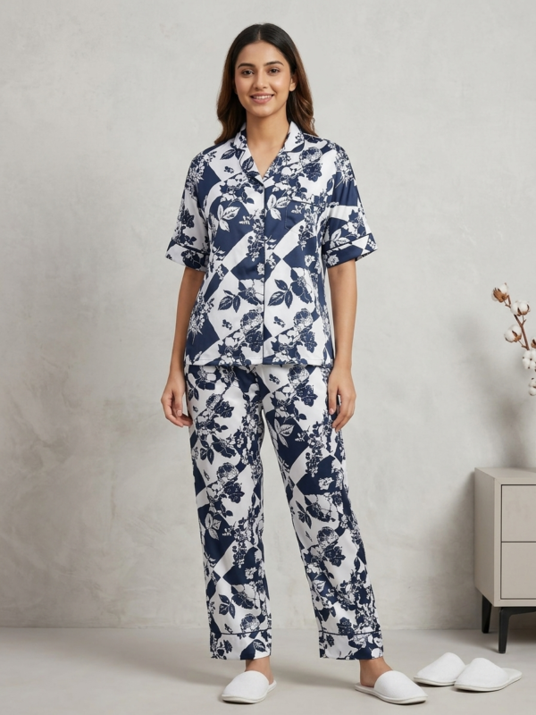 Black & White Botanical Print Lounge Set
