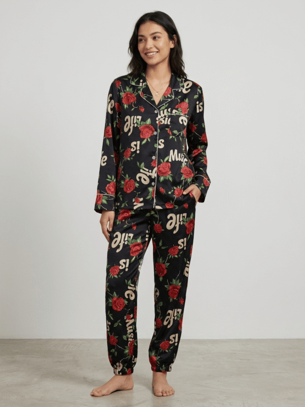 Vintage Rose Printed Lounge Set