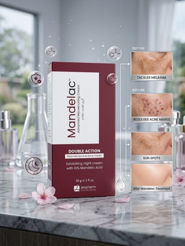 Mandelac Advanced Rejuvenating Cream – 10% Mandelic Acid Exfoliating Night Cream (30 g / 1 fl oz)