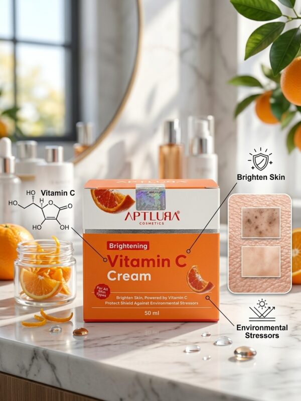 APTLURA Brightening Vitamin C Cream – Antioxidant Defense & Radiance Boost (50 ml)