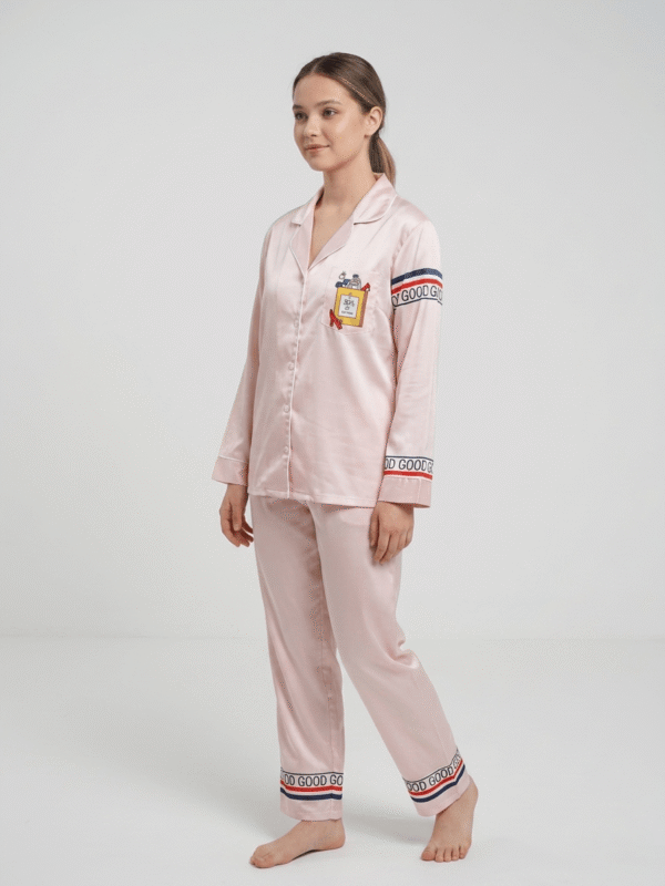 Pink Short-Sleeve Loungewear Set