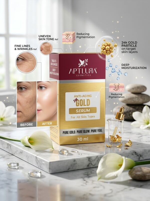 APTLURA Anti-Aging 24K Gold Serum – Deep Moisturization & Pigmentation Reduction (30 ml)