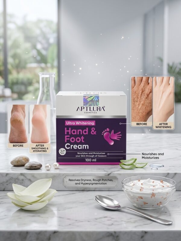 APTLURA Ultra Whitening Hand & Foot Cream – Deep Nourishment & Brightening Hydrator (100 ml)