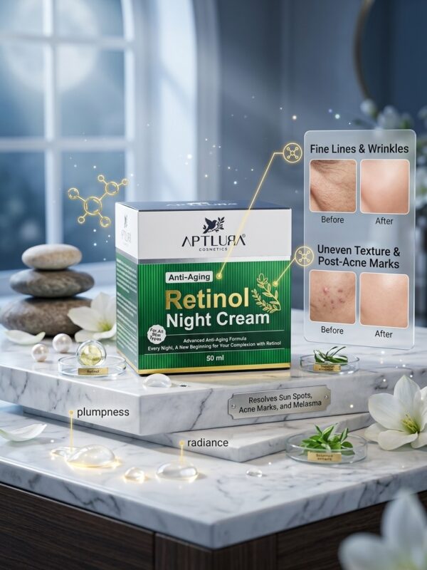 APTLURA Anti-Aging Retinol Night Cream – Fine Lines, Wrinkles & Dark Spot Repair (50 ml)