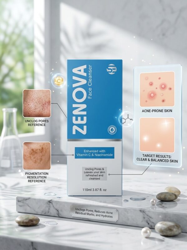 ZENOVA Face Cleanser – Vitamin C & Niacinamide Deep Pore Cleanser (110ml / 3.87 fl. oz)