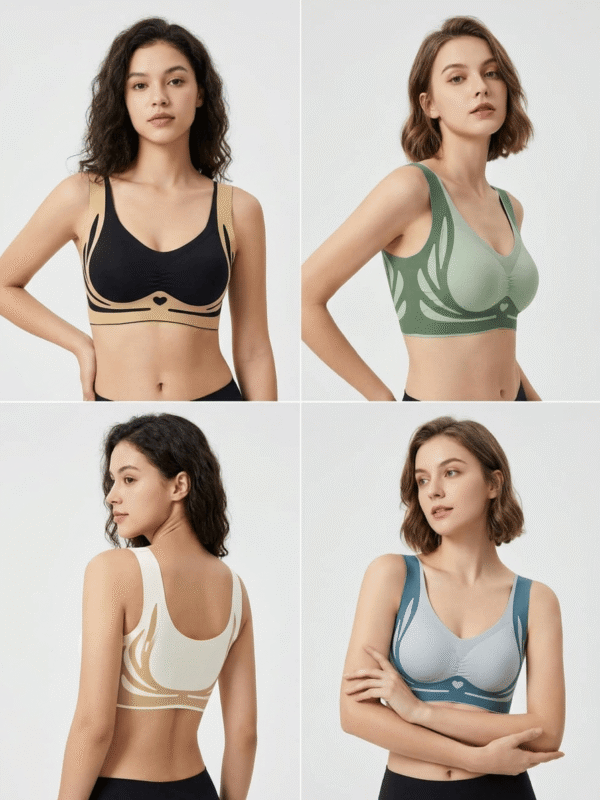 Contrast Accent Seamless Sports Bra & High-Waist Activewear Set