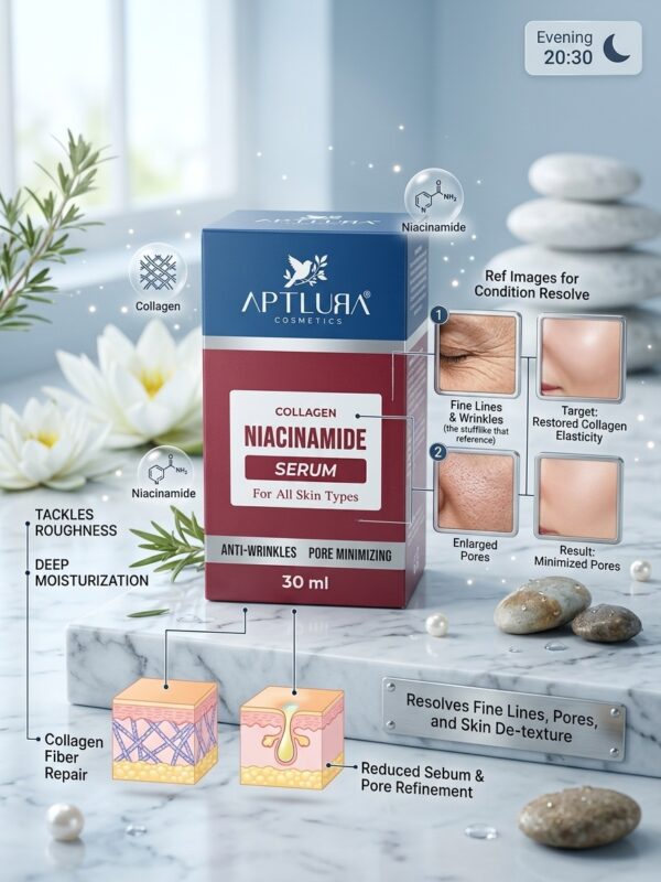 APTLURA Collagen Niacinamide Serum – Anti-Wrinkle & Pore Minimizing Treatment (30 ml)